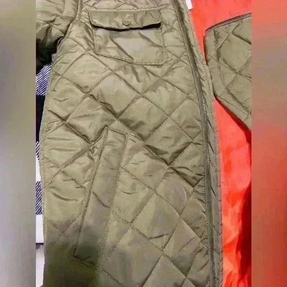 Old Navy NWT Boys size XL Green and Orange Jacket with pockets and a hood - Picture 4 of 6
